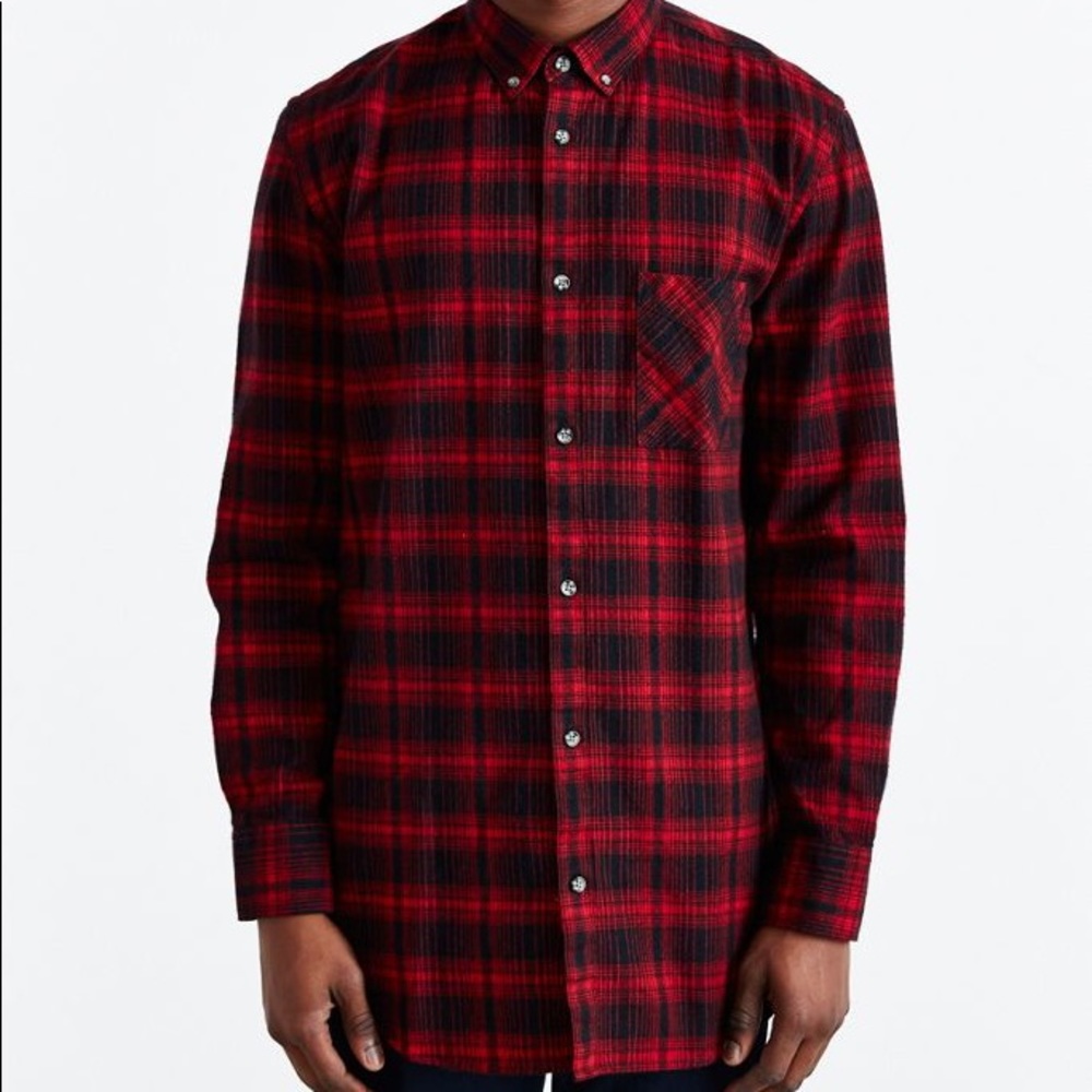 Seven Foot Plaid Flannel Button-Down Shirt